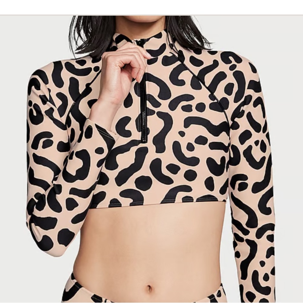 New Victoria Secret swim  Sport Half-Zip Rashguard top only